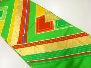 アンティーク　重ね菱模様織出し袋帯（材料）